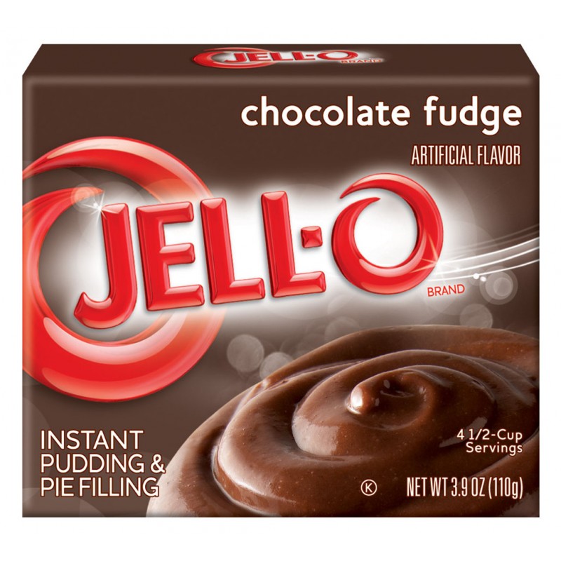 Jello Chocolate Fudge Instant Pudding and Pie Filling 110g 3.9oz Jello